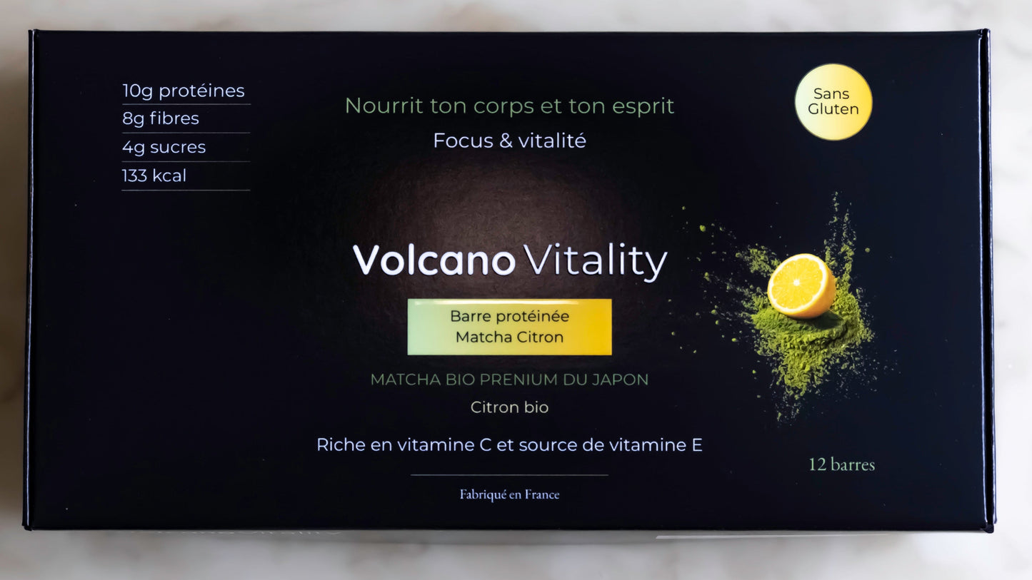 Barre protéinée matcha citron
